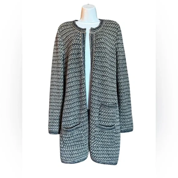 Amina Rubinacci Napoli Wool Cashmere Knit Coat EU 48